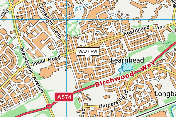 WA2 0PW map - OS VectorMap District (Ordnance Survey) WA2 0PW map - OS VectorMap District (Ordnance Survey)