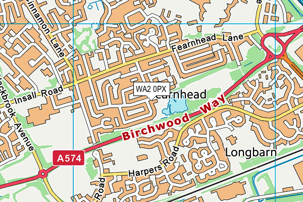 WA2 0PX map - OS VectorMap District (Ordnance Survey) WA2 0PX map - OS VectorMap District (Ordnance Survey)