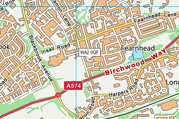 WA2 0QF map - OS VectorMap District (Ordnance Survey) WA2 0QF map - OS VectorMap District (Ordnance Survey)