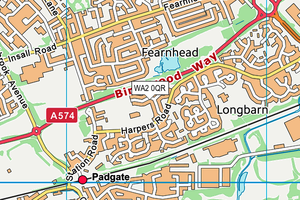 WA2 0QR map - OS VectorMap District (Ordnance Survey) WA2 0QR map - OS VectorMap District (Ordnance Survey)
