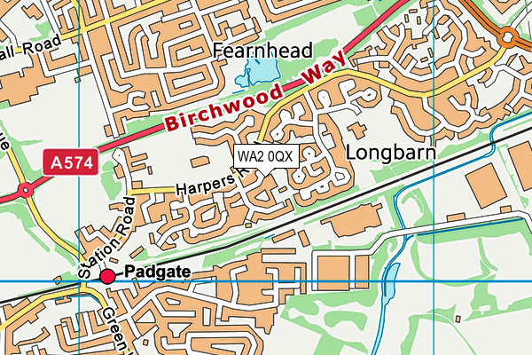 WA2 0QX map - OS VectorMap District (Ordnance Survey) WA2 0QX map - OS VectorMap District (Ordnance Survey)