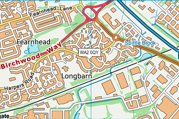 WA2 0QY map - OS VectorMap District (Ordnance Survey) WA2 0QY map - OS VectorMap District (Ordnance Survey)