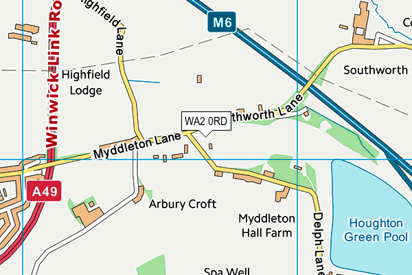 WA2 0RD map - OS VectorMap District (Ordnance Survey) WA2 0RD map - OS VectorMap District (Ordnance Survey)