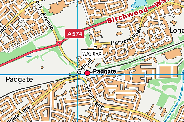 WA2 0RX map - OS VectorMap District (Ordnance Survey) WA2 0RX map - OS VectorMap District (Ordnance Survey)
