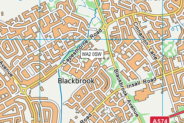 WA2 0SW map - OS VectorMap District (Ordnance Survey) WA2 0SW map - OS VectorMap District (Ordnance Survey)