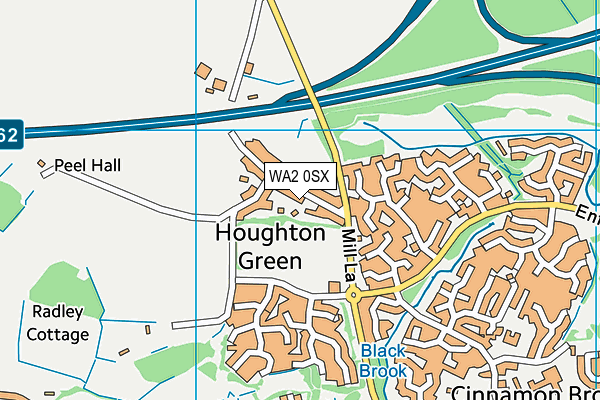 WA2 0SX map - OS VectorMap District (Ordnance Survey) WA2 0SX map - OS VectorMap District (Ordnance Survey)