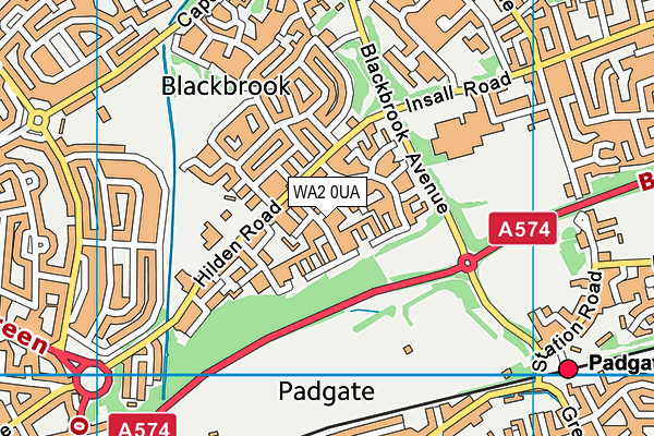 WA2 0UA map - OS VectorMap District (Ordnance Survey) WA2 0UA map - OS VectorMap District (Ordnance Survey)
