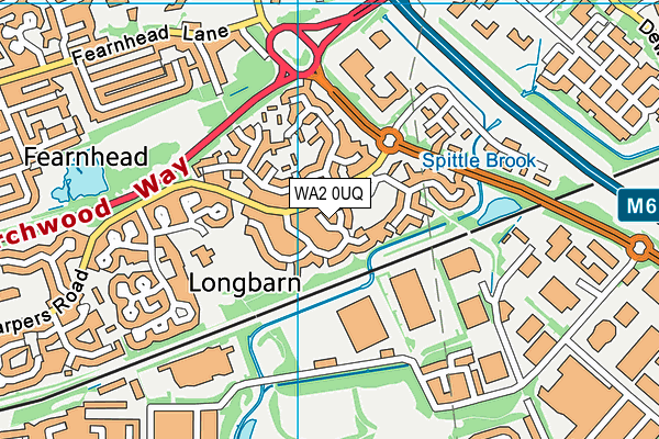WA2 0UQ map - OS VectorMap District (Ordnance Survey)