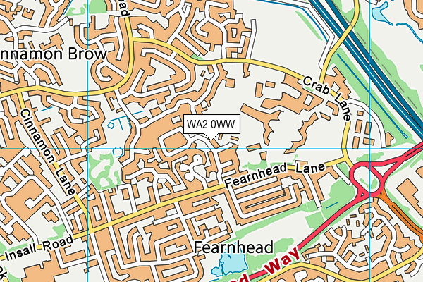 WA2 0WW map - OS VectorMap District (Ordnance Survey) WA2 0WW map - OS VectorMap District (Ordnance Survey)