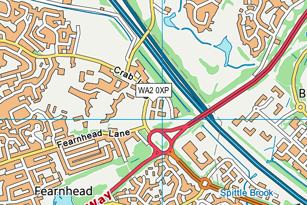 WA2 0XP map - OS VectorMap District (Ordnance Survey) WA2 0XP map - OS VectorMap District (Ordnance Survey)