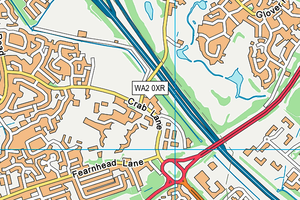 WA2 0XR map - OS VectorMap District (Ordnance Survey) WA2 0XR map - OS VectorMap District (Ordnance Survey)