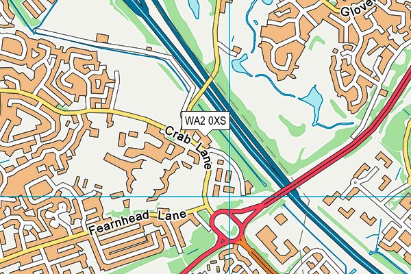 WA2 0XS map - OS VectorMap District (Ordnance Survey) WA2 0XS map - OS VectorMap District (Ordnance Survey)