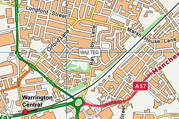 WA2 7EG map - OS VectorMap District (Ordnance Survey) WA2 7EG map - OS VectorMap District (Ordnance Survey)
