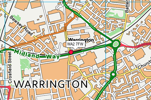 WA2 7FW map - OS VectorMap District (Ordnance Survey) WA2 7FW map - OS VectorMap District (Ordnance Survey)