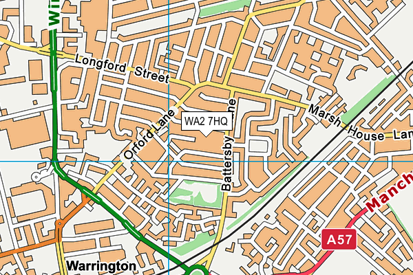 WA2 7HQ map - OS VectorMap District (Ordnance Survey) WA2 7HQ map - OS VectorMap District (Ordnance Survey)
