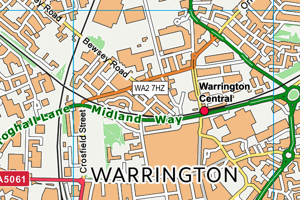 WA2 7HZ map - OS VectorMap District (Ordnance Survey) WA2 7HZ map - OS VectorMap District (Ordnance Survey)
