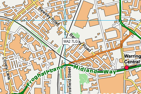 WA2 7LG map - OS VectorMap District (Ordnance Survey) WA2 7LG map - OS VectorMap District (Ordnance Survey)