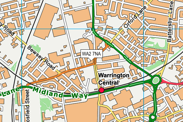 WA2 7NA map - OS VectorMap District (Ordnance Survey) WA2 7NA map - OS VectorMap District (Ordnance Survey)