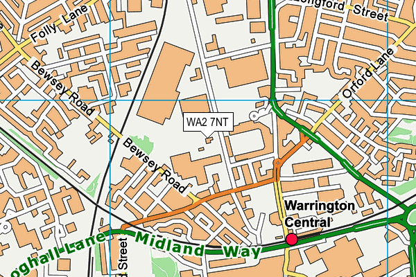 WA2 7NT map - OS VectorMap District (Ordnance Survey) WA2 7NT map - OS VectorMap District (Ordnance Survey)