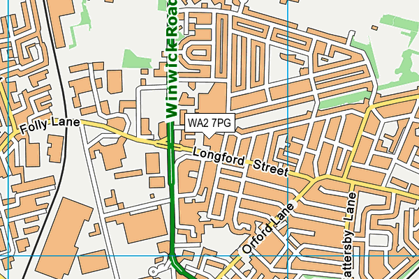 WA2 7PG map - OS VectorMap District (Ordnance Survey) WA2 7PG map - OS VectorMap District (Ordnance Survey)