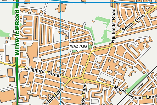 WA2 7QG map - OS VectorMap District (Ordnance Survey) WA2 7QG map - OS VectorMap District (Ordnance Survey)