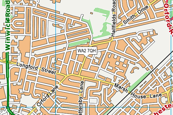 WA2 7QH map - OS VectorMap District (Ordnance Survey) WA2 7QH map - OS VectorMap District (Ordnance Survey)