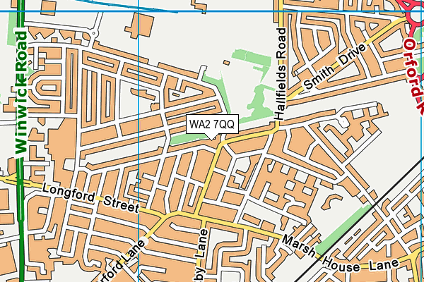 WA2 7QQ map - OS VectorMap District (Ordnance Survey) WA2 7QQ map - OS VectorMap District (Ordnance Survey)