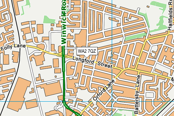 WA2 7QZ map - OS VectorMap District (Ordnance Survey) WA2 7QZ map - OS VectorMap District (Ordnance Survey)
