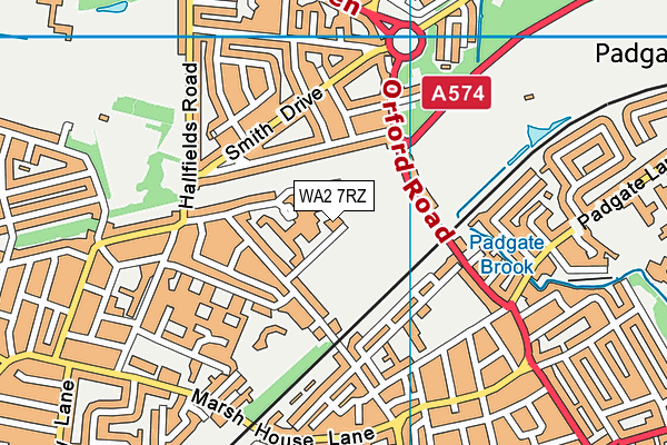 WA2 7RZ map - OS VectorMap District (Ordnance Survey) WA2 7RZ map - OS VectorMap District (Ordnance Survey)