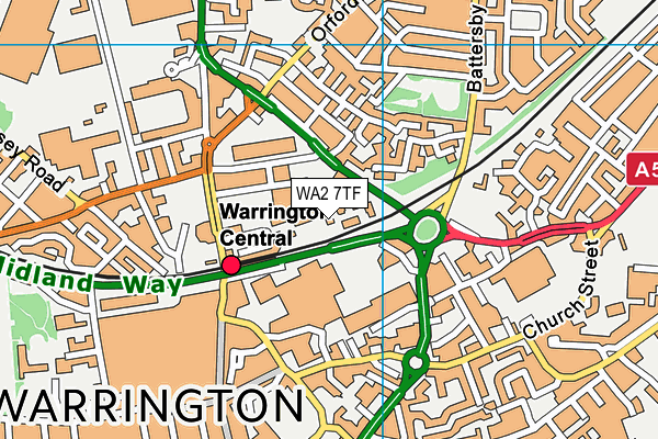 WA2 7TF map - OS VectorMap District (Ordnance Survey) WA2 7TF map - OS VectorMap District (Ordnance Survey)