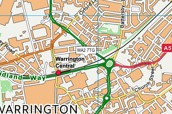 WA2 7TG map - OS VectorMap District (Ordnance Survey) WA2 7TG map - OS VectorMap District (Ordnance Survey)