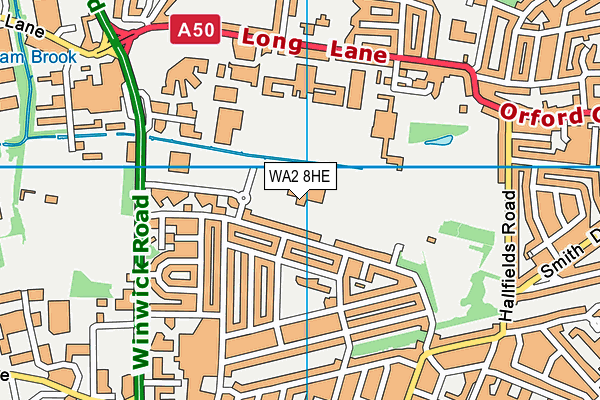 WA2 8HE map - OS VectorMap District (Ordnance Survey) WA2 8HE map - OS VectorMap District (Ordnance Survey)