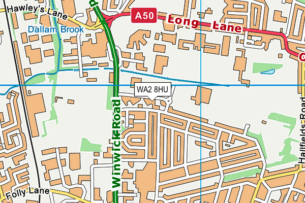 WA2 8HU map - OS VectorMap District (Ordnance Survey) WA2 8HU map - OS VectorMap District (Ordnance Survey)