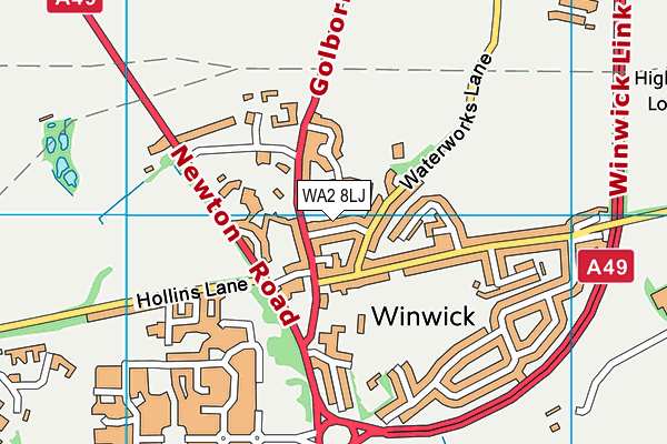 WA2 8LJ map - OS VectorMap District (Ordnance Survey) WA2 8LJ map - OS VectorMap District (Ordnance Survey)