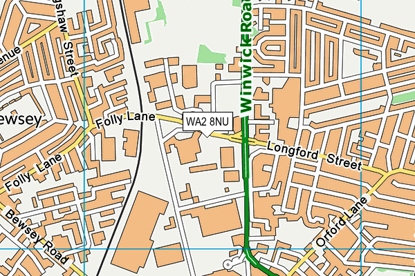 WA2 8NU map - OS VectorMap District (Ordnance Survey) WA2 8NU map - OS VectorMap District (Ordnance Survey)