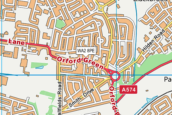 WA2 8PE map - OS VectorMap District (Ordnance Survey) WA2 8PE map - OS VectorMap District (Ordnance Survey)