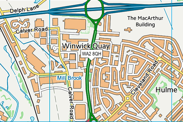 WA2 8QH map - OS VectorMap District (Ordnance Survey) WA2 8QH map - OS VectorMap District (Ordnance Survey)