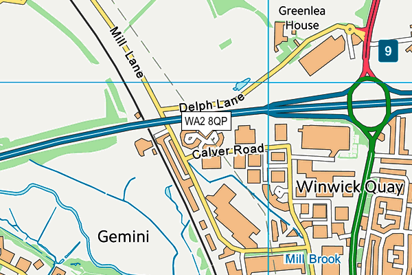 WA2 8QP map - OS VectorMap District (Ordnance Survey) WA2 8QP map - OS VectorMap District (Ordnance Survey)