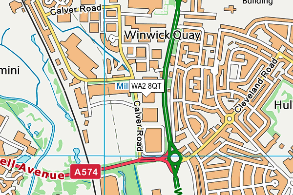 WA2 8QT map - OS VectorMap District (Ordnance Survey) WA2 8QT map - OS VectorMap District (Ordnance Survey)