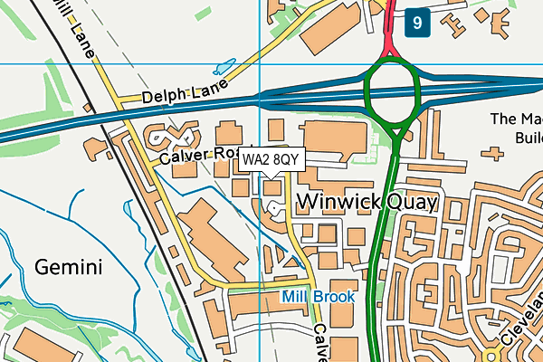 WA2 8QY map - OS VectorMap District (Ordnance Survey) WA2 8QY map - OS VectorMap District (Ordnance Survey)