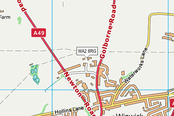 WA2 8RG map - OS VectorMap District (Ordnance Survey) WA2 8RG map - OS VectorMap District (Ordnance Survey)
