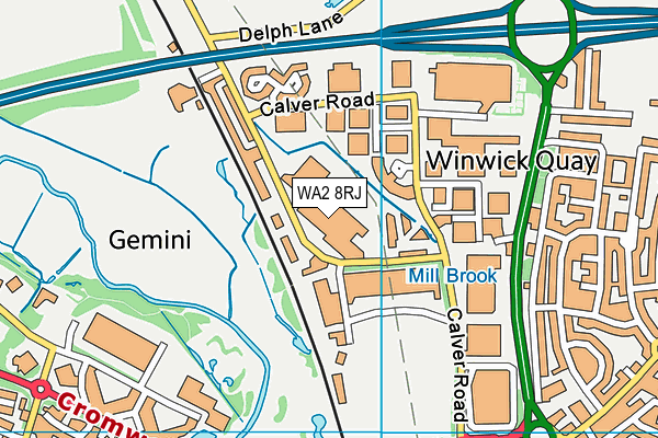 WA2 8RJ map - OS VectorMap District (Ordnance Survey) WA2 8RJ map - OS VectorMap District (Ordnance Survey)