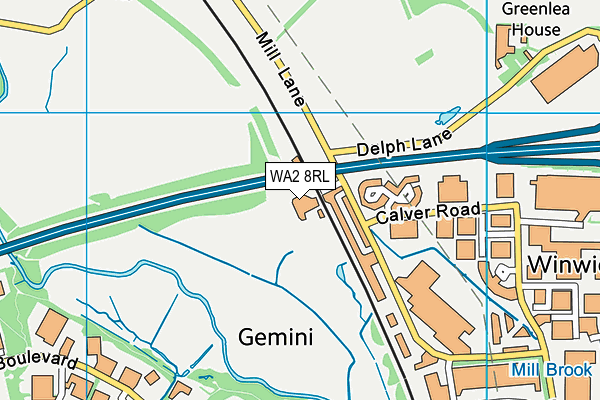 WA2 8RL map - OS VectorMap District (Ordnance Survey) WA2 8RL map - OS VectorMap District (Ordnance Survey)