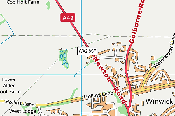 WA2 8SF map - OS VectorMap District (Ordnance Survey) WA2 8SF map - OS VectorMap District (Ordnance Survey)
