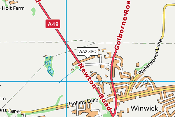 WA2 8SQ map - OS VectorMap District (Ordnance Survey) WA2 8SQ map - OS VectorMap District (Ordnance Survey)