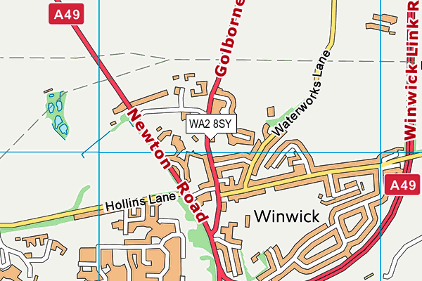 WA2 8SY map - OS VectorMap District (Ordnance Survey) WA2 8SY map - OS VectorMap District (Ordnance Survey)