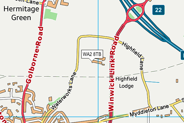 WA2 8TB map - OS VectorMap District (Ordnance Survey) WA2 8TB map - OS VectorMap District (Ordnance Survey)