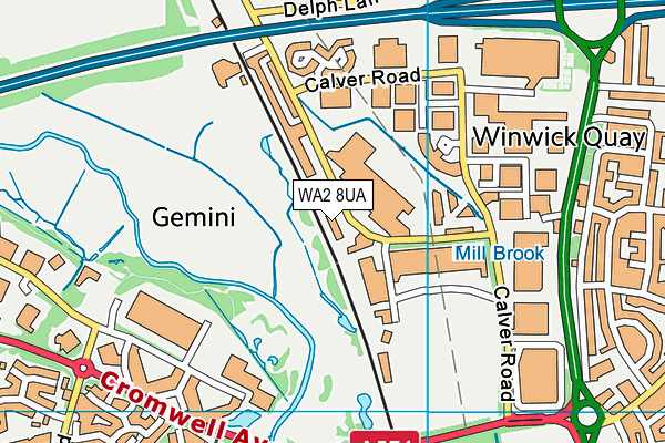 WA2 8UA map - OS VectorMap District (Ordnance Survey) WA2 8UA map - OS VectorMap District (Ordnance Survey)