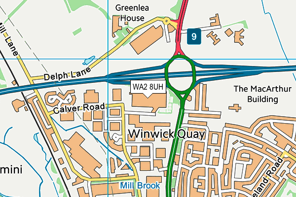 WA2 8UH map - OS VectorMap District (Ordnance Survey) WA2 8UH map - OS VectorMap District (Ordnance Survey)