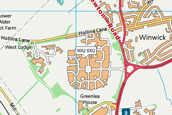 WA2 8XQ map - OS VectorMap District (Ordnance Survey) WA2 8XQ map - OS VectorMap District (Ordnance Survey)